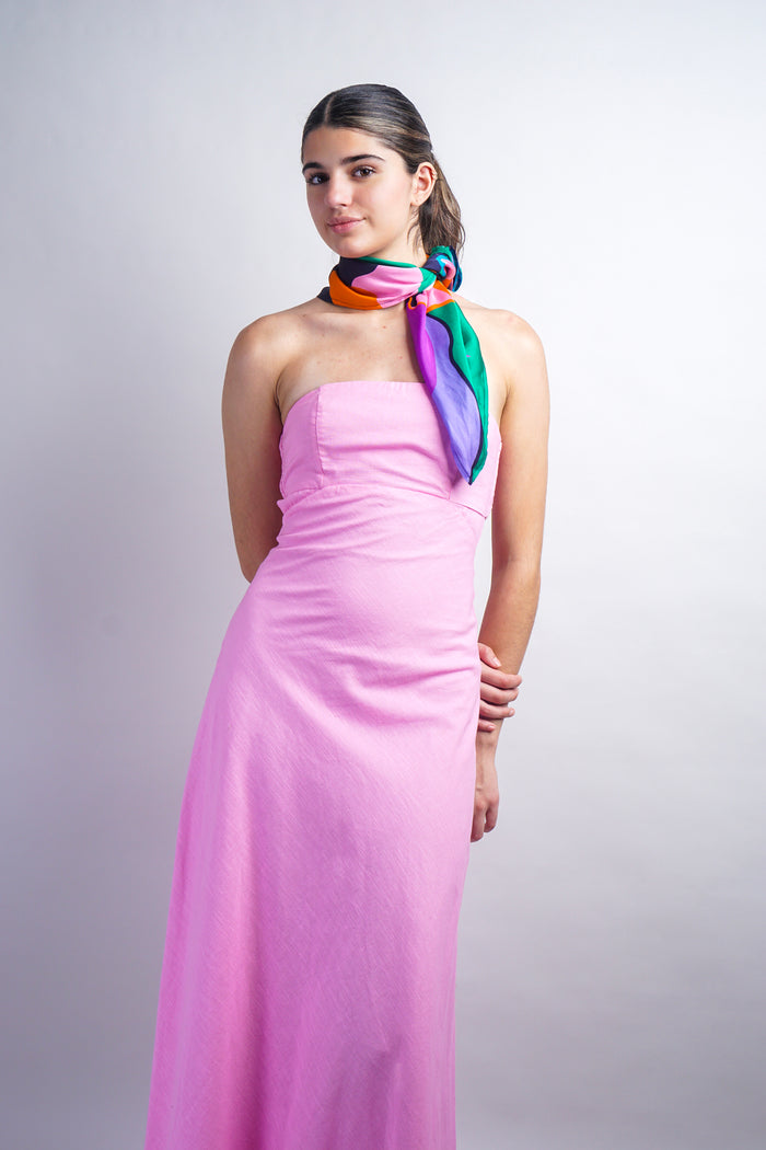 Pink Linen Dress