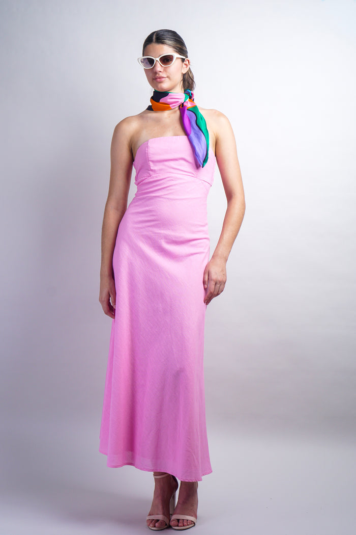 Pink Linen Dress