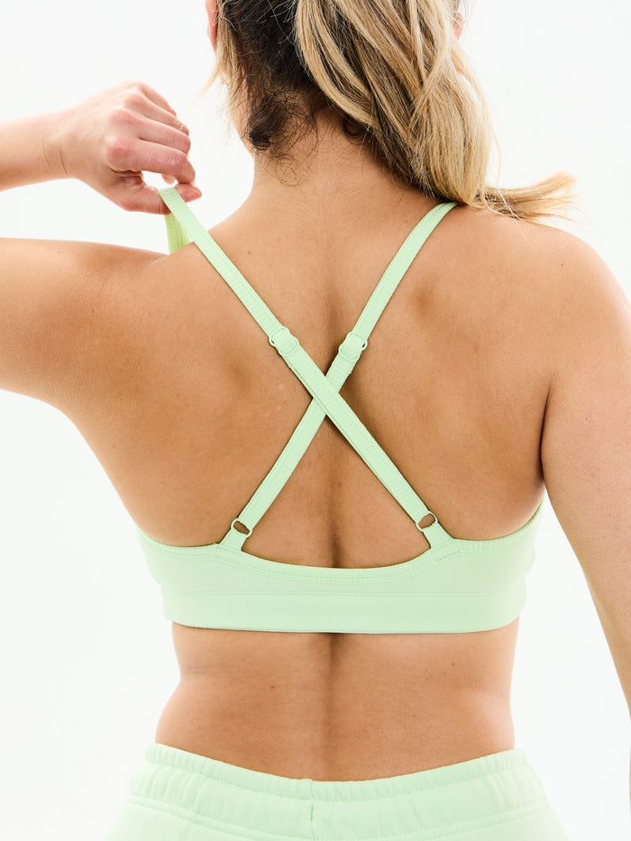 Plush Fleece Bralette - Honeydew