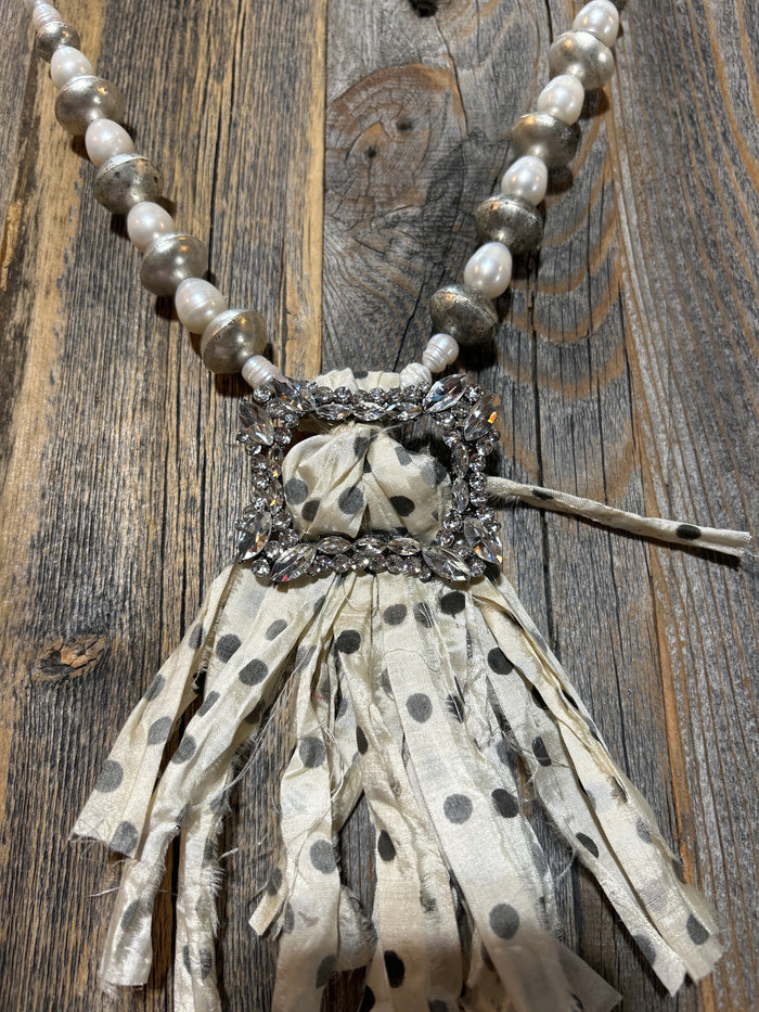 Polka Dot Pearl Necklace