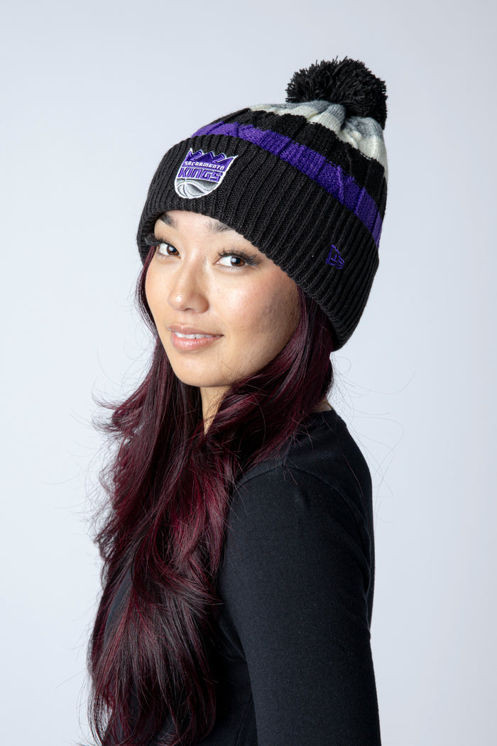Primary Color Block Cabled Palm Knit Beanie