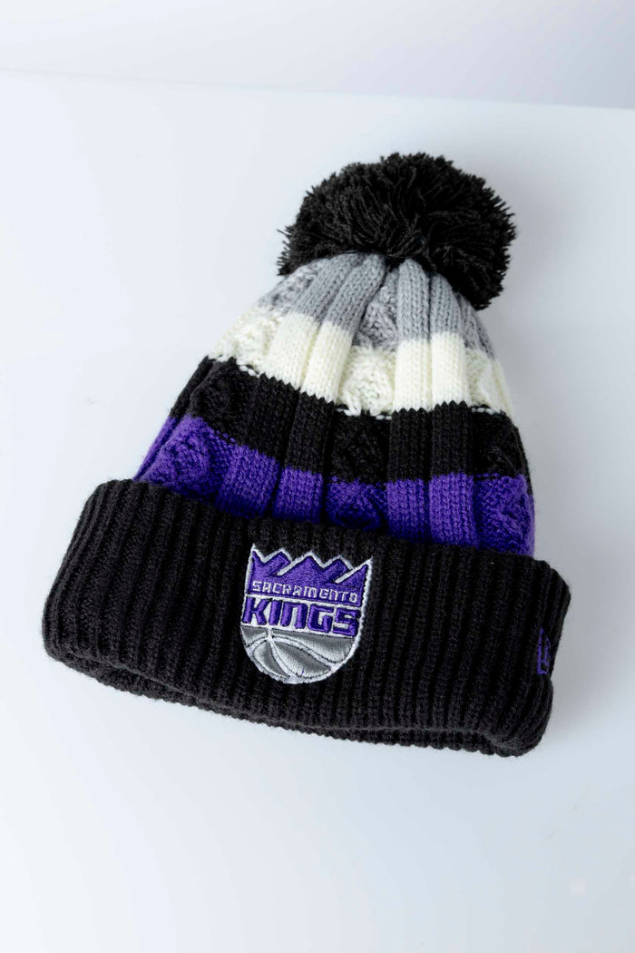 Primary Color Block Cabled Palm Knit Beanie