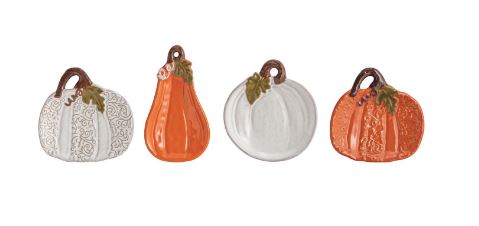 Pumpkin & Gourd Tidbit Plates 4 STYLES