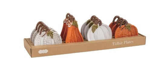 Pumpkin & Gourd Tidbit Plates 4 STYLES