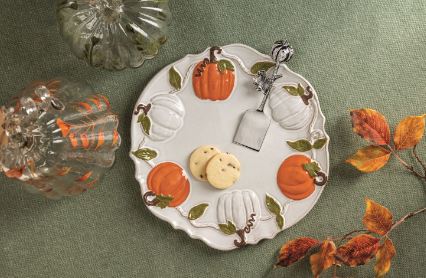 Pumpkin Vine Cookie Plate Set