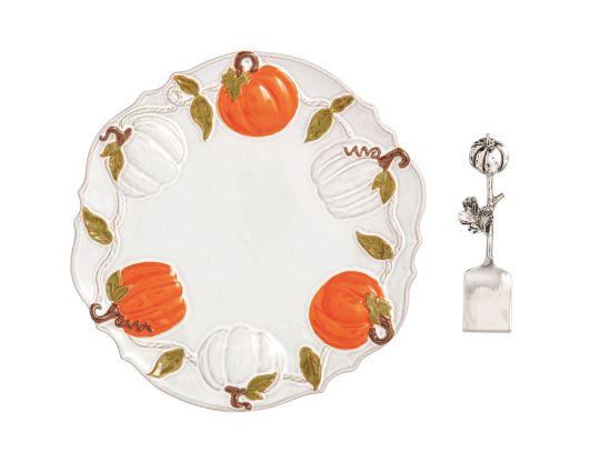 Pumpkin Vine Cookie Plate Set