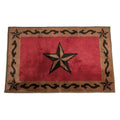 Red Star Scroll Motif Rug