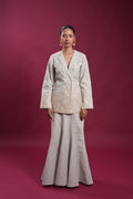 Regal Linen Jacket And Skirt Set