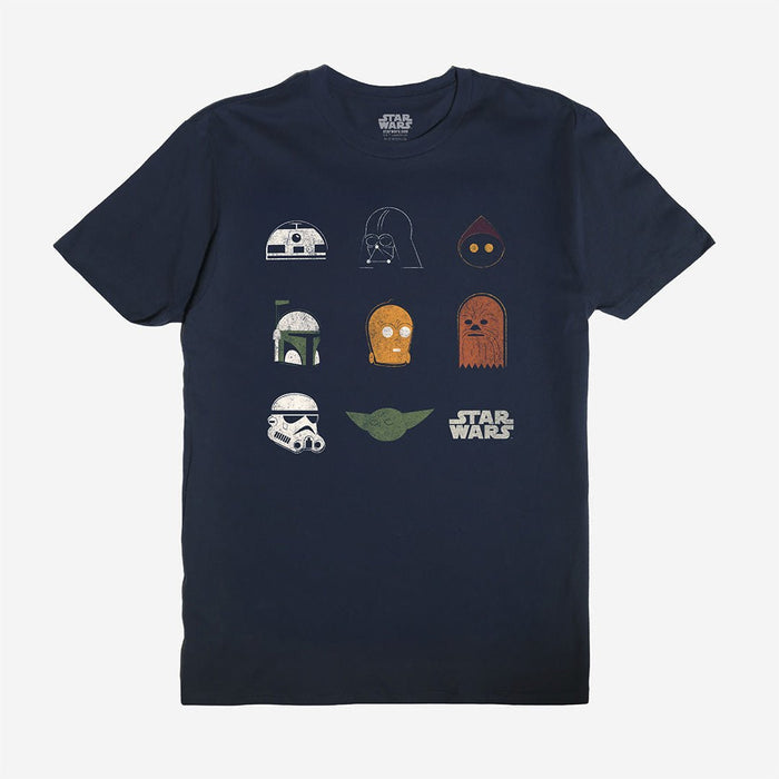Retro Star Wars Character Classic Comfort Tee - Heroes & Villains-Star Wars-T-Shirt