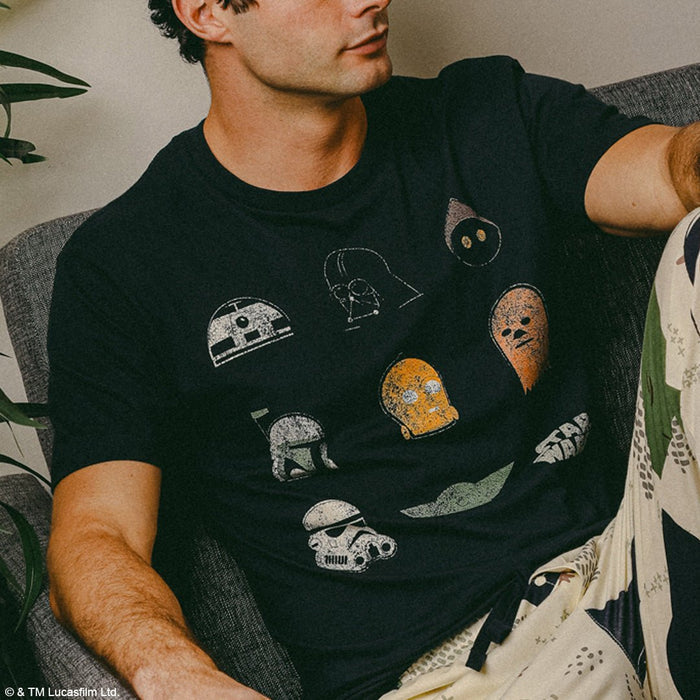 Retro Star Wars Character Classic Comfort Tee - Heroes & Villains-Star Wars-T-Shirt