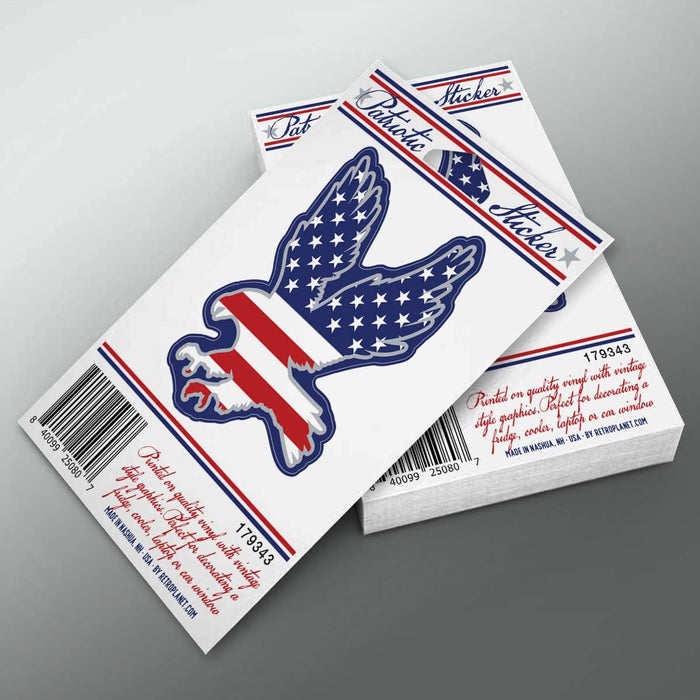RetroPlanet - American Flag Eagle USA Patriotic Mini Sticker