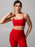 Reversible Sports Bra - Lipstick Red and Miami Vice