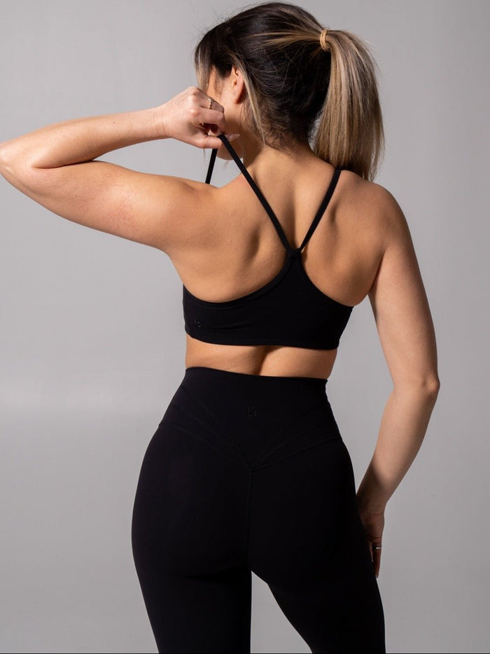 Reversible Sports Bra - Onyx Black and White