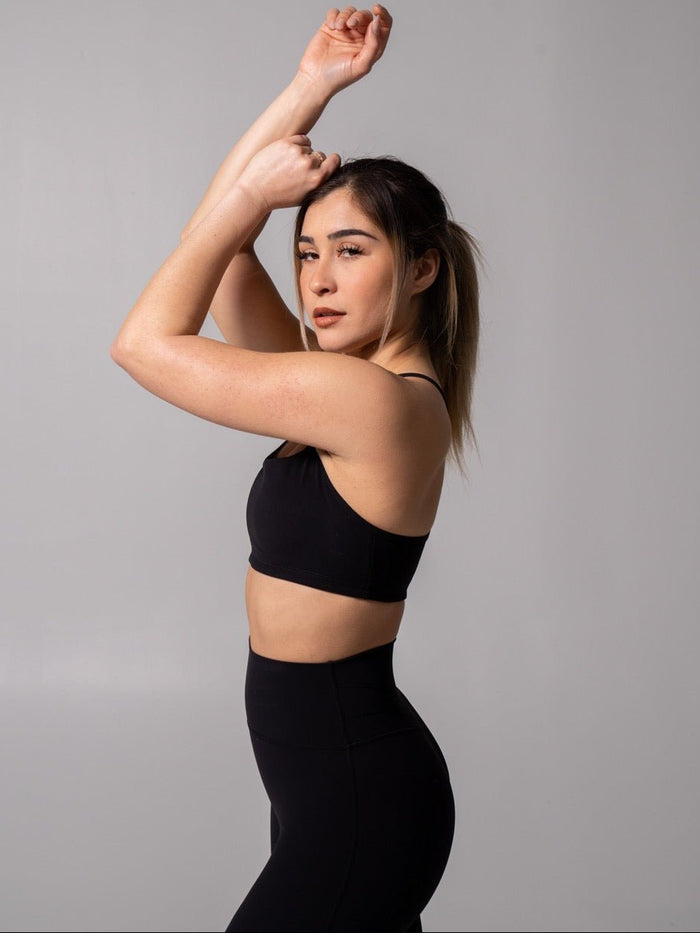 Reversible Sports Bra - Onyx Black and White