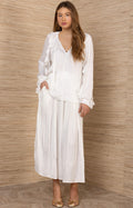 Rin Charmeuse Top, color-White
