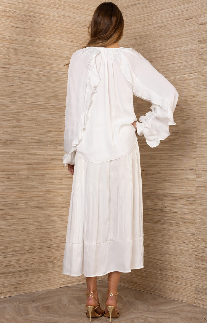 Rin Charmeuse Top, color-White