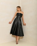 Rosalya Strapless Ruffle Midi 14 Black - Dress - Bariano