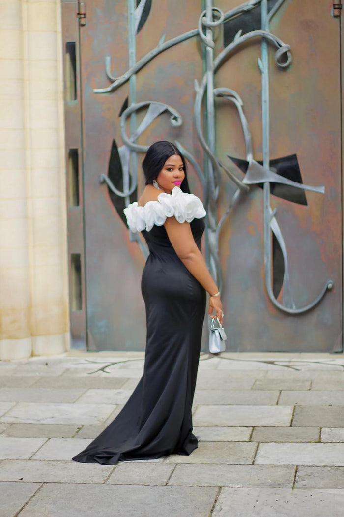 Rosette Multiway Fishtail Long Evening Dress