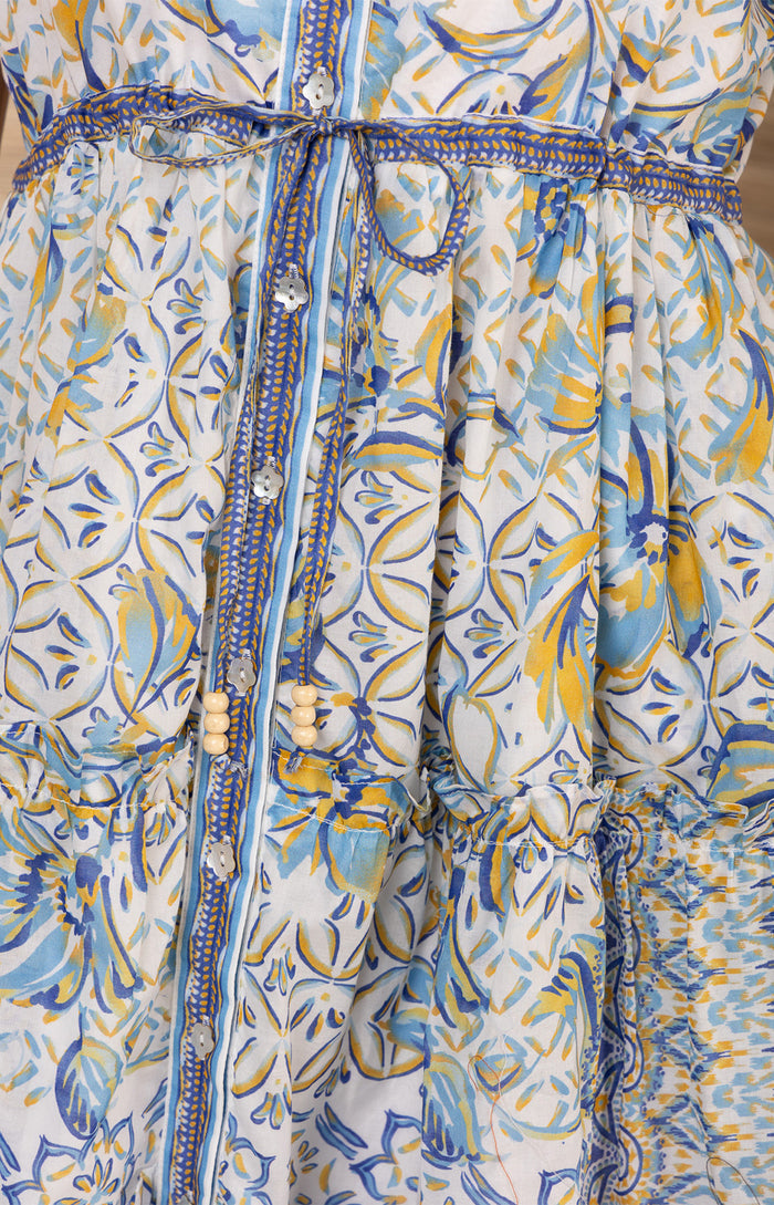 Ruthie Voile Dress, color-Blue