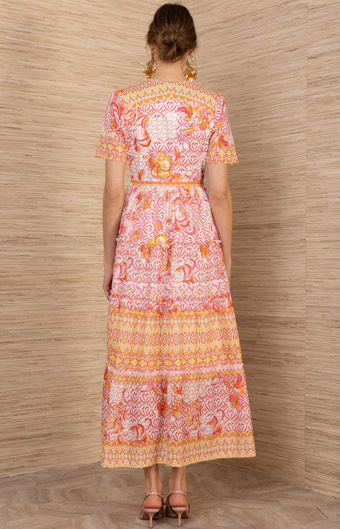 Ruthie Voile Maxi Dress, color-Pink