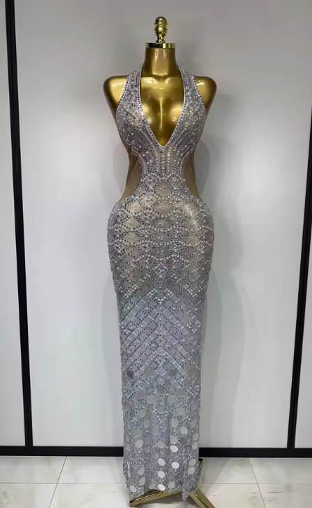 Amira sparkly sequins two piece evening party set for women