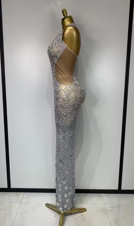 Amira sparkly sequins two piece evening party set for women