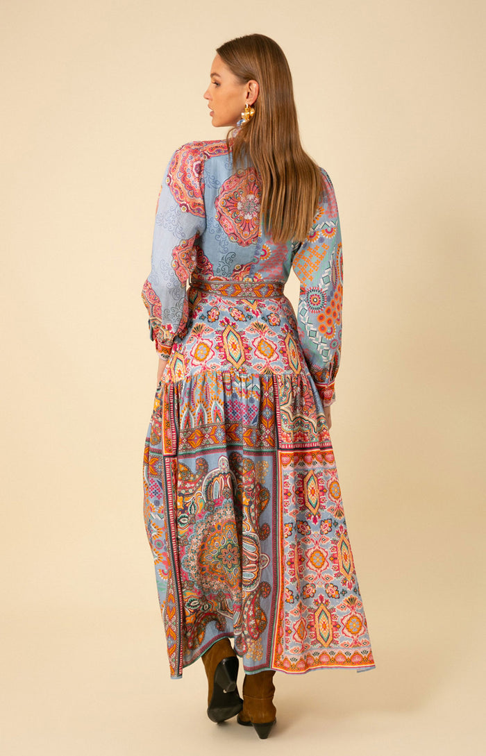 Samara Linen Maxi Dress, color_blue