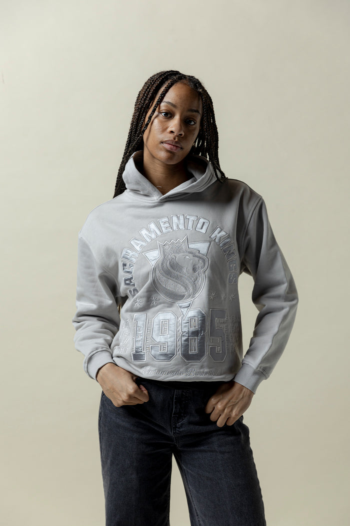 Satin Applique Hoodie