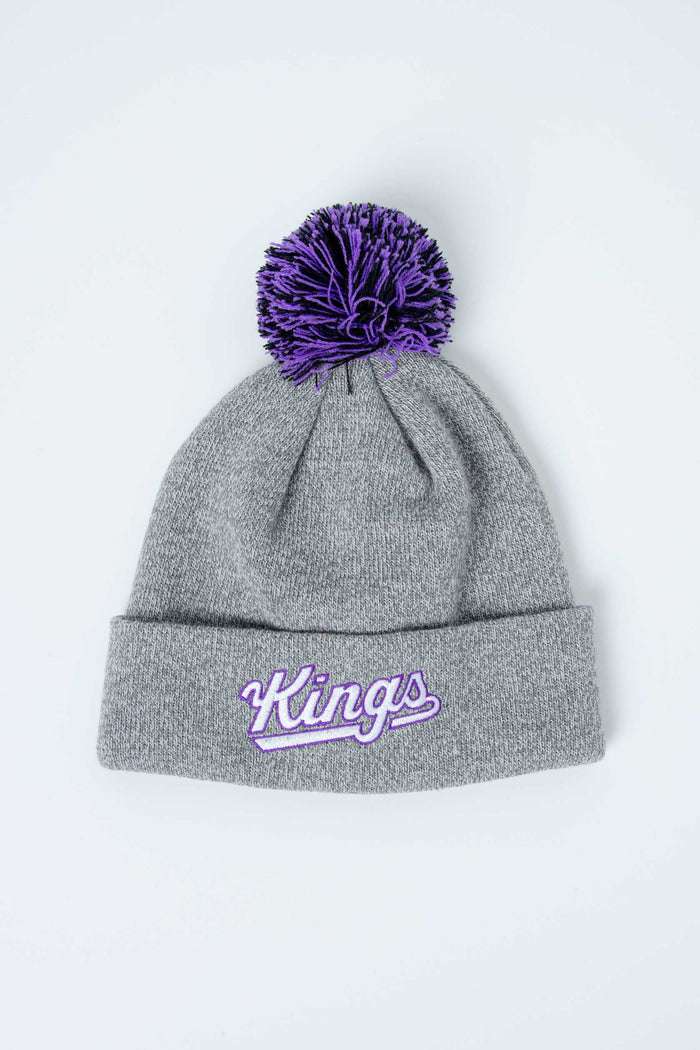 Script Knit Pom Beanie