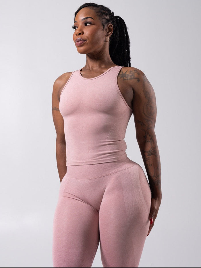 Shape Seamless Hip Tank - Heather Rose Water