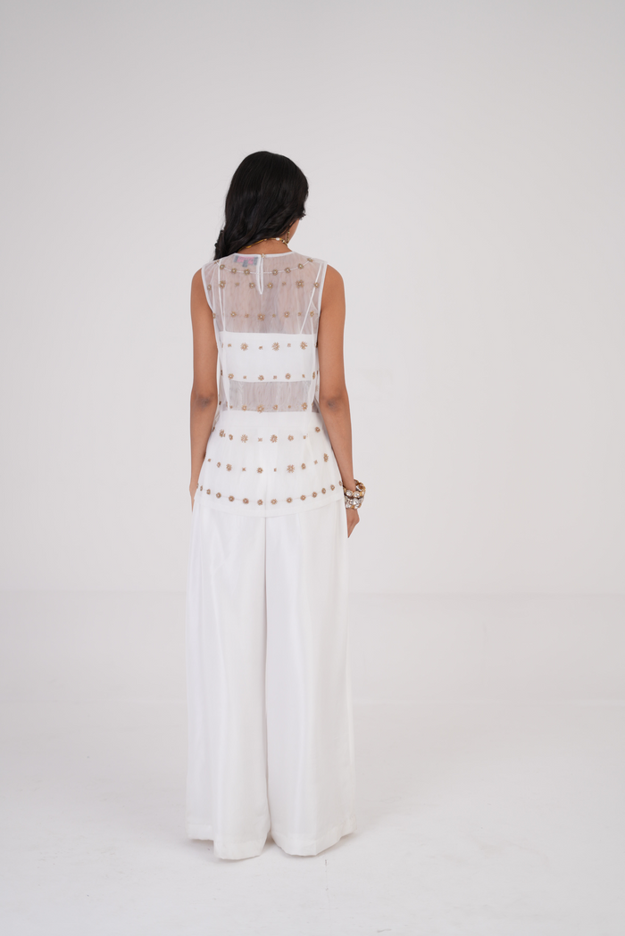 Silk Wave Palazzo Pant