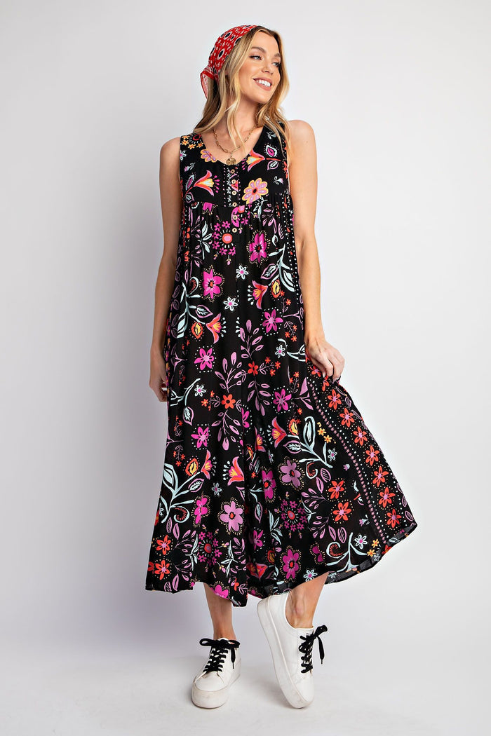SLEEVELESS PRINTED ROMPER/JUMPSUIT PANTS