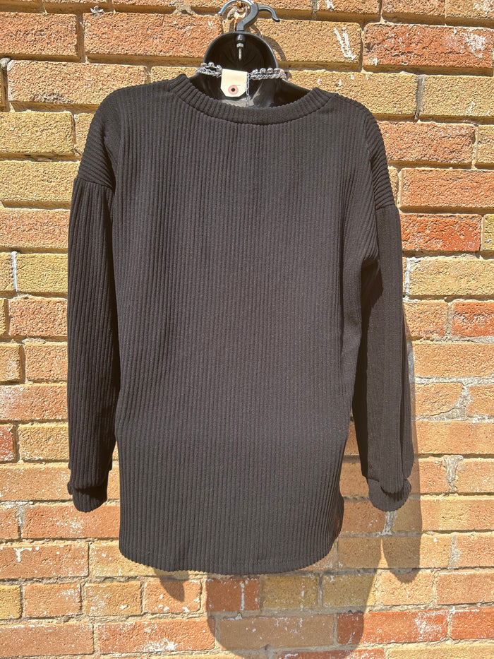 Soft Ribbed Long Sleeve Tops- 4 Colors