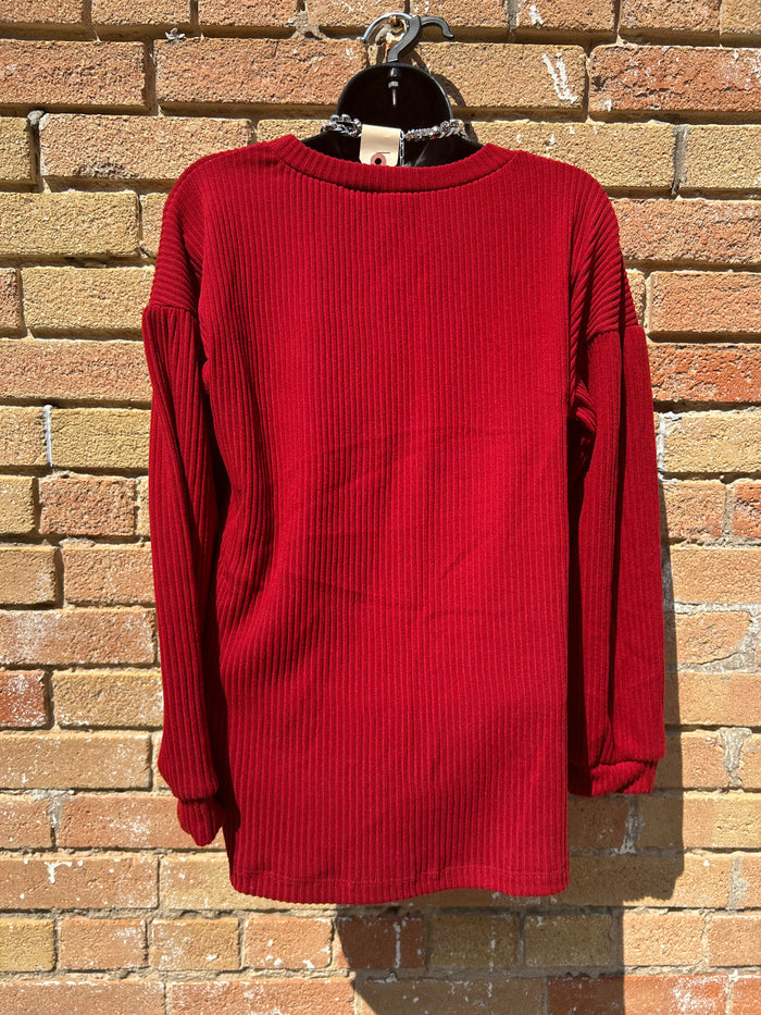 Soft Ribbed Long Sleeve Tops- 4 Colors