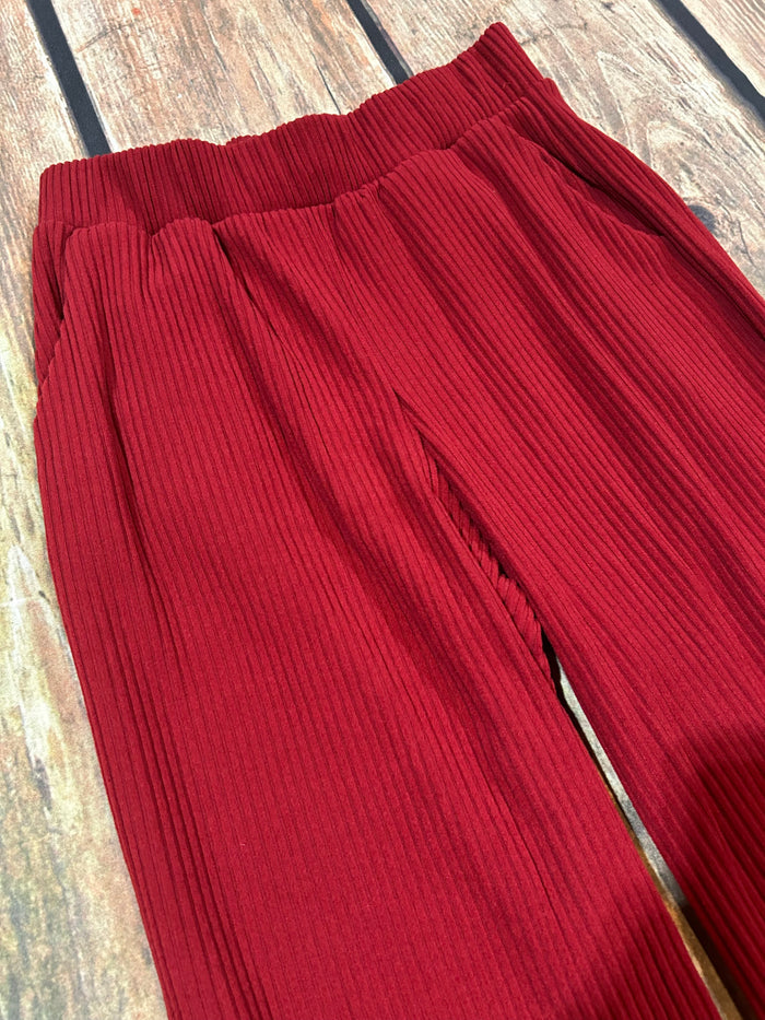 SOFT RIBBED PANTS- 4 Colors
