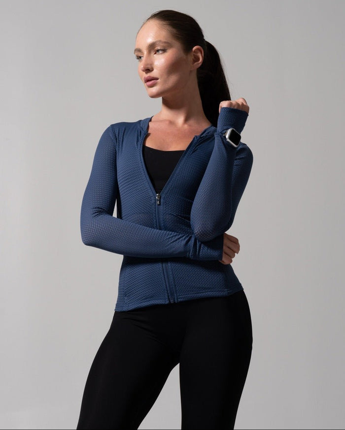 Spice Mesh Jacket - Baked Blue