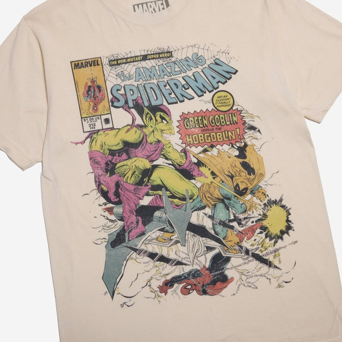 Spider-Man vs Green Goblin Zine Vintage Soft Tee - Heroes & Villains-Marvel-T-Shirt