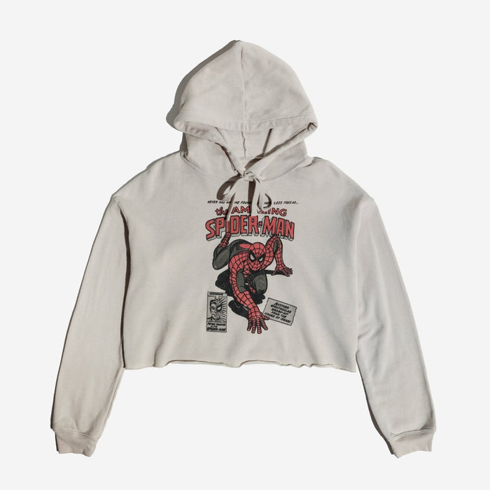 Spider-Man Women's Cropped Hoodie - Heroes & Villains-Marvel-Cropped Hoodie
