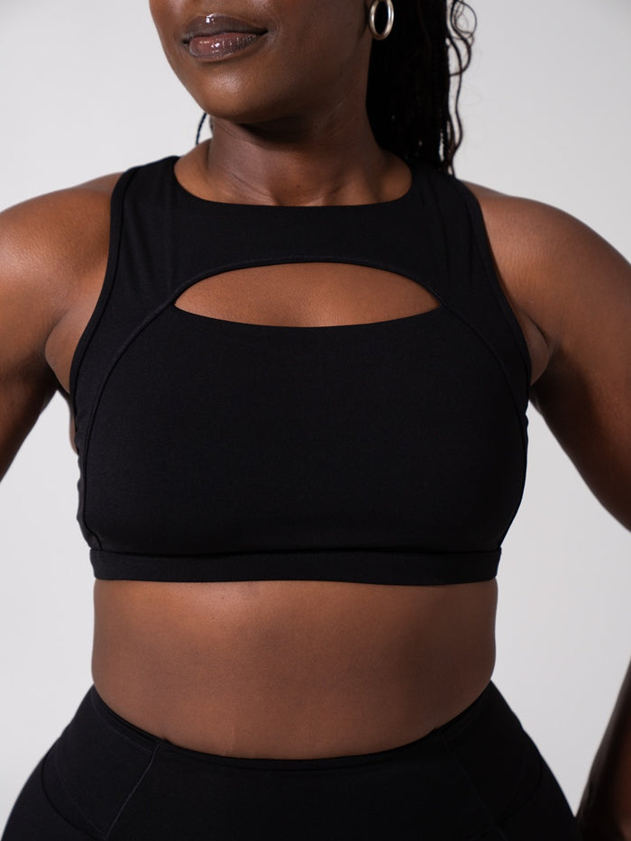 Sprint Her Sports Bra - Onyx Black