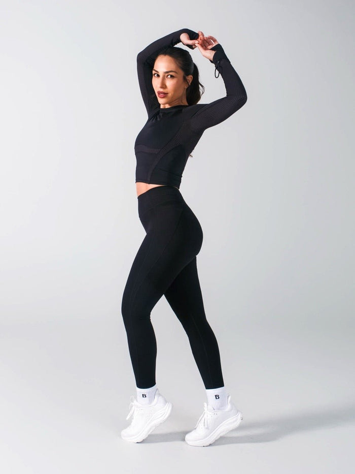 *PREORDER* Storm Waist Top - Onyx Black