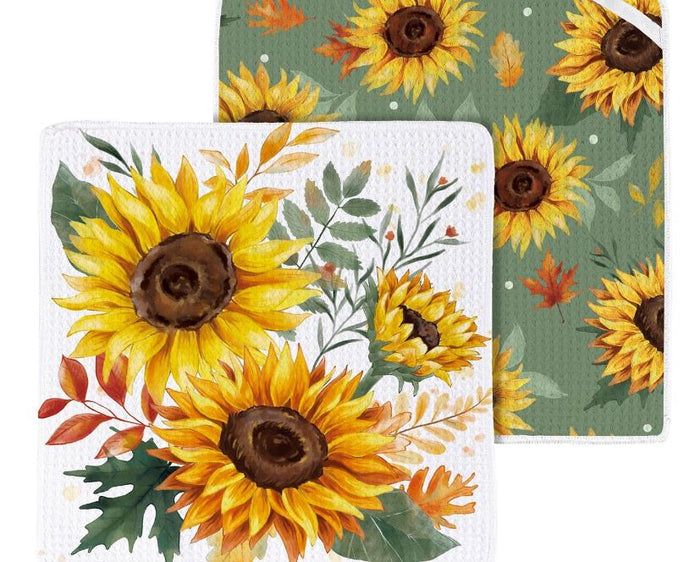 Sunflowers Kitchen Towel Quick Dry Dish Cloth, 18" X 30"