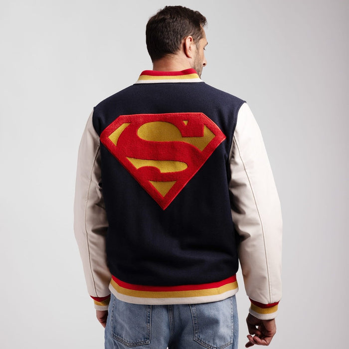 Superman Classic Varsity Jacket - Heroes & Villains-DC Comics-Varsity Jacket