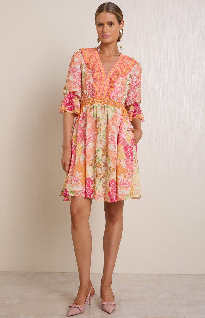 Tara Chiffon Dress, color_pink