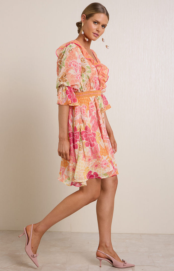 Tara Chiffon Dress, color_pink