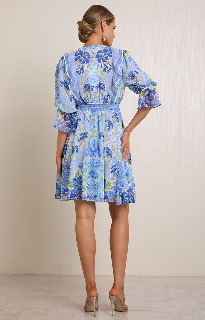 Tara Chiffon Dress, color_blue