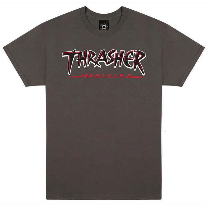 Thrasher Slash T-Shirt Charcoal Pure Boardshop