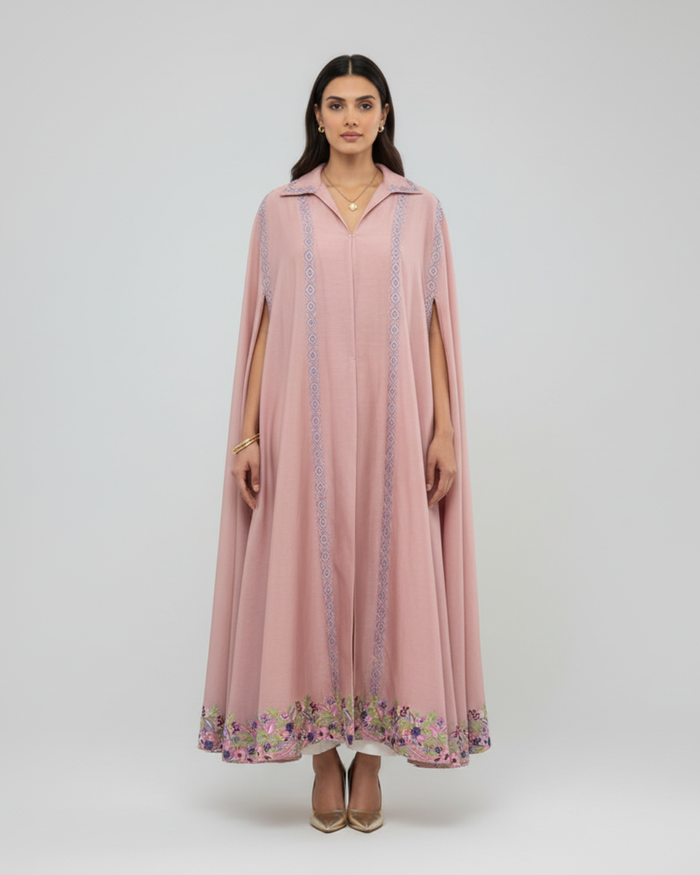 Threaded tradition long cape