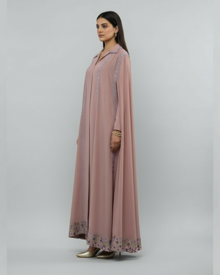 Threaded tradition long cape