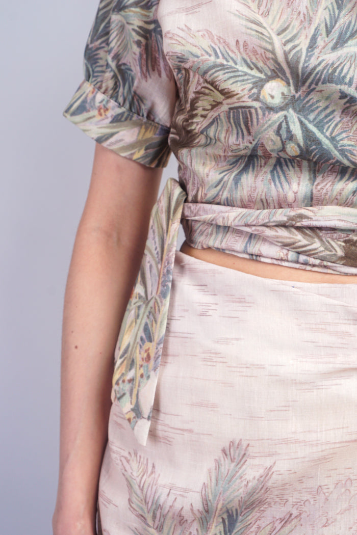 Tropical Palm Trees  Wrap Top