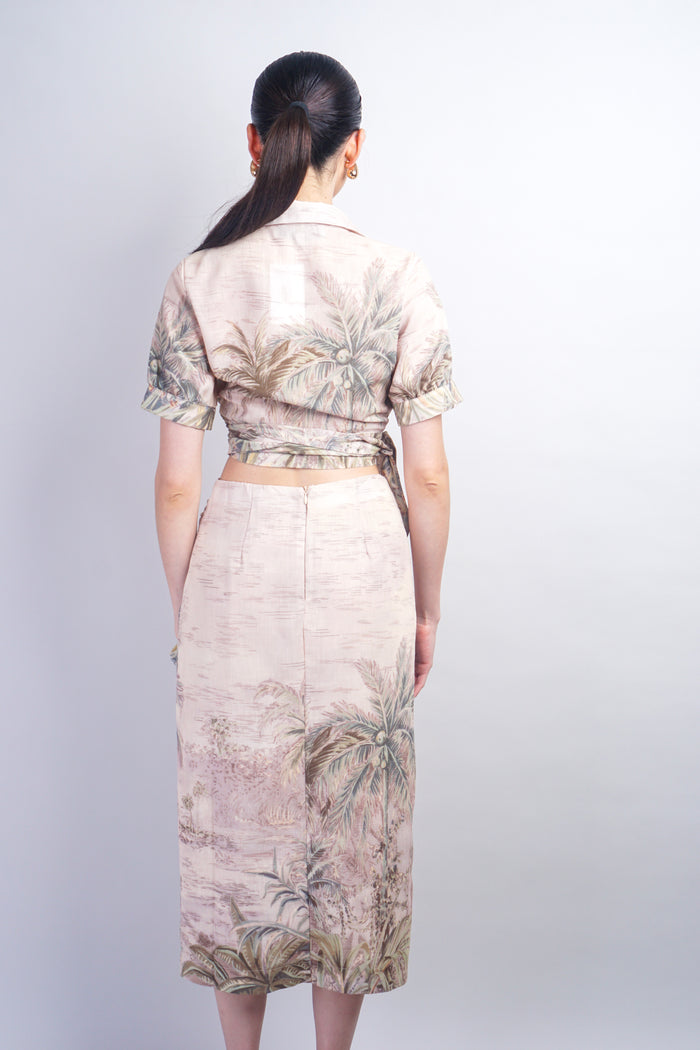 Tropical Palm Trees  Wrap Top